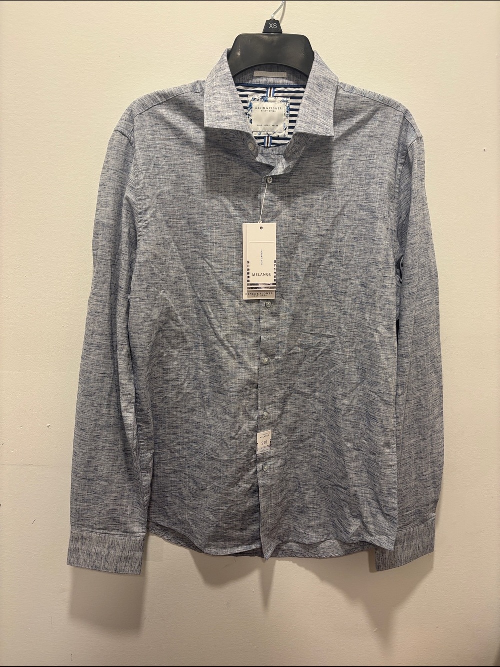 Classic Men's Long-Sleeve Button-Up Shirt Jacket - Light Blue